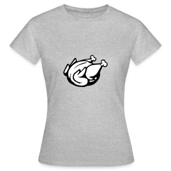 Chicken Chicken T-shirt roast chicken - Women's T-Shirt - heather grey - Front - AI Model Female 172 dark (172cm)