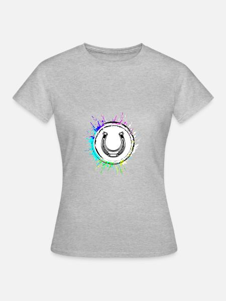 Hufeisen Icon - Frauen T-Shirt - Grau meliert