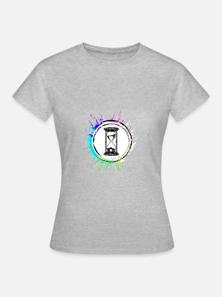 Sanduhr Symbol - Frauen T-Shirt - Grau meliert