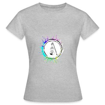 Fiddle icon icon - Women's T-Shirt - heather grey - Front - AI Model Female 172 dark (172cm)