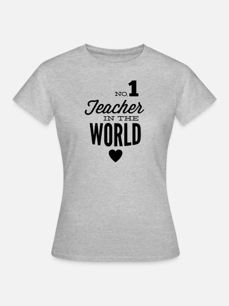 Beste docenten in de wereld - Dame-T-shirt - grå meleret