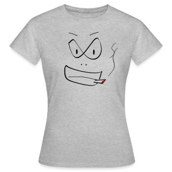 Smoking Ghul - Frauen T-Shirt - Grau meliert - Vorne - AI Model Female 172 dark (172cm)