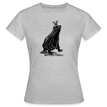 Prince grenouille - T-shirt Femme - gris chiné - Devant - AI Model Female 172 dark (172cm)
