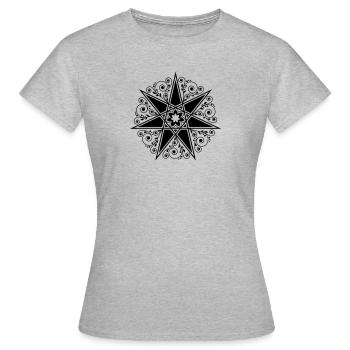 Elfenstern Schutz Vollkommenheit Elfe Fee Symbol - Frauen T-Shirt - Grau meliert - Vorne - AI Model Female 172 dark (172cm)