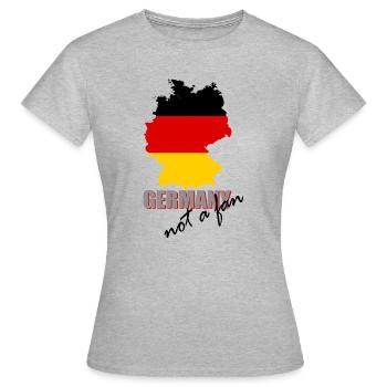 Manifestation anti-Allemagne - T-shirt Femme - gris chiné - Devant - AI Model Female 172 dark (172cm)
