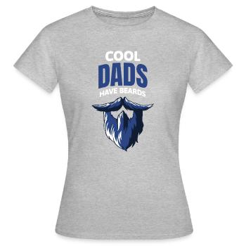 Les papas cool ont la barbe - T-shirt Femme - gris chiné - Devant - AI Model Female 172 dark (172cm)