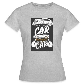 Cadeau de voiture de collection pour le grand-père - T-shirt Femme - gris chiné - Devant - AI Model Female 172 dark (172cm)