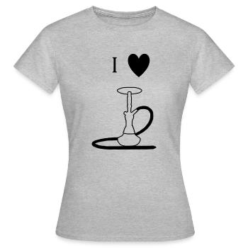 J'aime l'idée de cadeau de cadeau de shisha - T-shirt Femme - gris chiné - Devant - AI Model Female 172 dark (172cm)