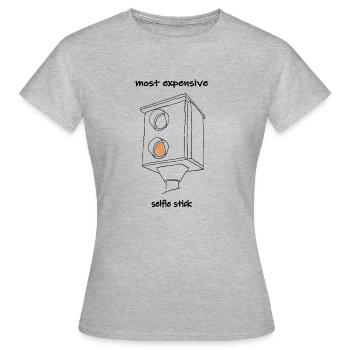 bâton égoïste le plus cher - T-shirt Femme - gris chiné - Devant - AI Model Female 172 dark (172cm)