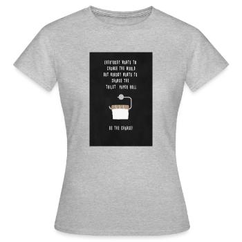 Be the change! - Women's T-Shirt - heather grey - Front - AI Model Female 172 dark (172cm)
