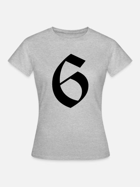 6 - Dame-T-shirt - grå meleret