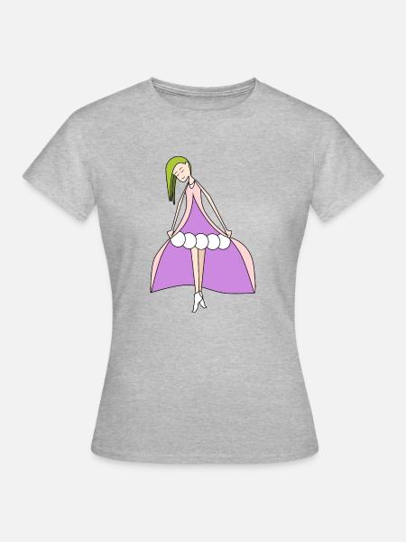 Fuchsie Puppe - Frauen T-Shirt - Grau meliert