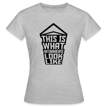 À quoi ressemblent les gagnants - T-shirt Femme - gris chiné - Devant - AI Model Female 172 dark (172cm)