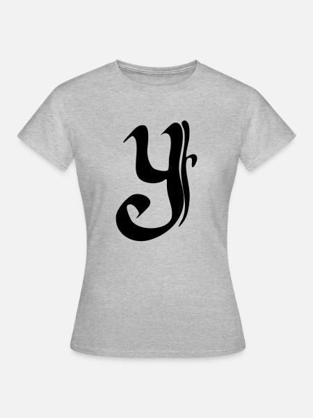Y - Frauen T-Shirt - Grau meliert