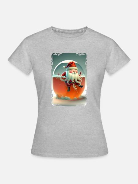 Weihnachtsmann-Gelee - Frauen T-Shirt - Grau meliert