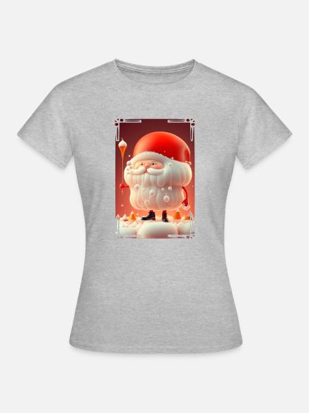 Gelee-Weihnachtsmann - Frauen T-Shirt - Grau meliert