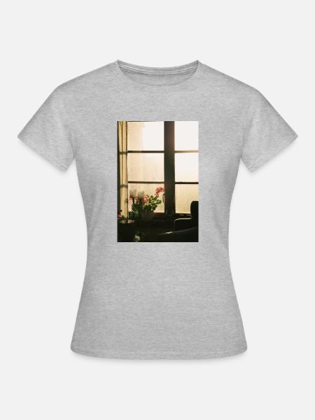 Sonnenlicht - Frauen T-Shirt - Grau meliert