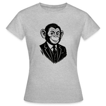 Ape – Ego – Eco - Frauen T-Shirt - Grau meliert - Vorne - AI Model Female 172 dark (172cm)