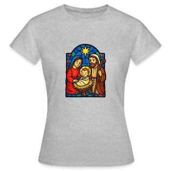 Crèche changer cheveux - T-shirt Femme - gris chiné - Devant - AI Model Female 172 dark (172cm)