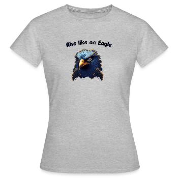 Pixel Art Eagle - T-shirt Femme - gris chiné - Devant - AI Model Female 172 dark (172cm)