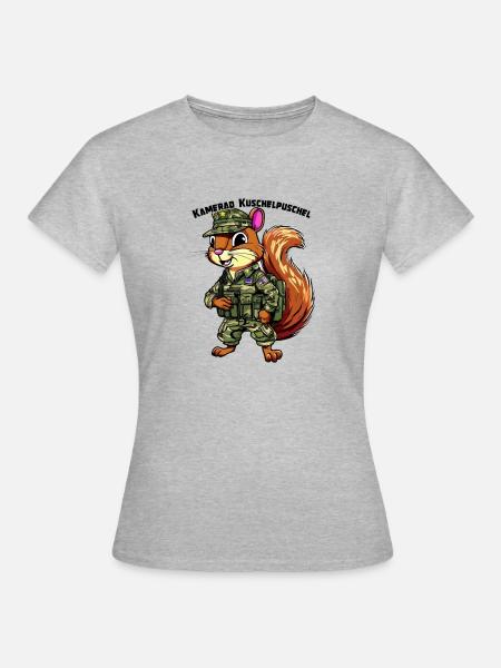 Kamerad Kuschelpuschel - Frauen T-Shirt - Grau meliert
