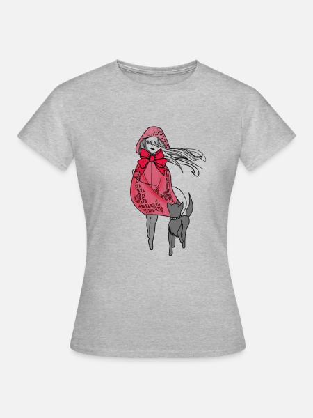 Rotkäppchen - Frauen T-Shirt - Grau meliert