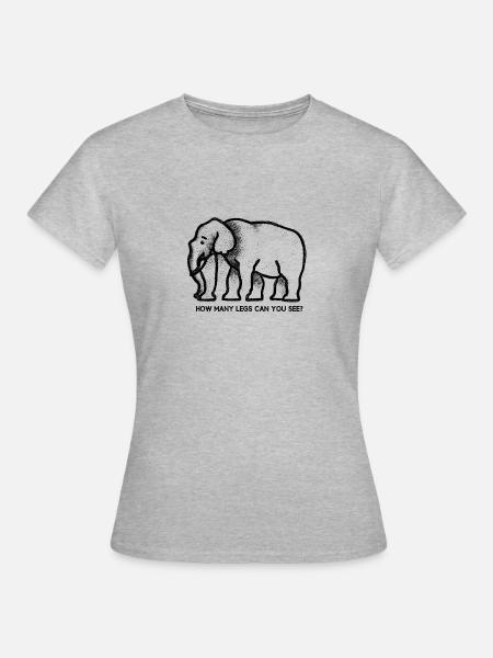 Elefant - Frauen T-Shirt - Grau meliert