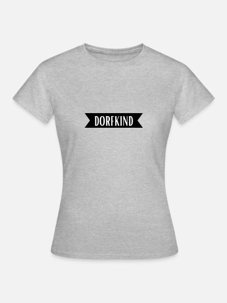 Dorfkind - Frauen T-Shirt - Grau meliert