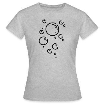 Bubbles Bubbles Anniversaire des enfants - T-shirt Femme - gris chiné - Devant - AI Model Female 172 dark (172cm)