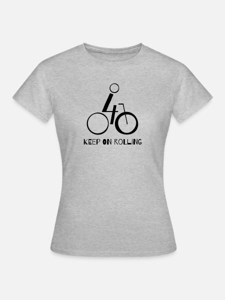 A cyclist celebrates his 40th birthday - Women's T-Shirt - heather grey