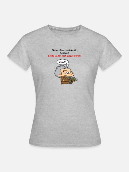 Sport Denken - Frauen T-Shirt - Grau meliert