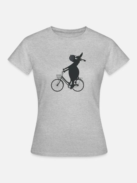 Drahtesel - Frauen T-Shirt - Grau meliert