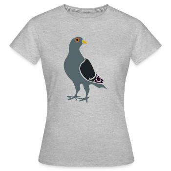 Graue Taube - Frauen T-Shirt - Grau meliert - Vorne - AI Model Female 172 dark (172cm)