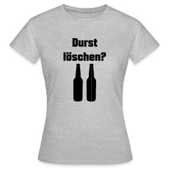 Conception de trempe de soif - T-shirt Femme - gris chiné - Devant - AI Model Female 172 dark (172cm)