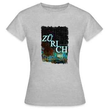 Canton de Zurich Suisse pour Noël - T-shirt Femme - gris chiné - Devant - AI Model Female 172 dark (172cm)