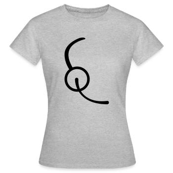 kopfhörer mikrophon kopf logo design pro gamer hea - Frauen T-Shirt - Grau meliert - Vorne - AI Model Female 172 dark (172cm)
