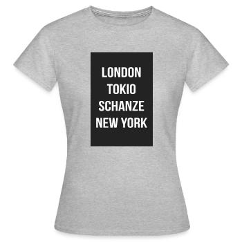 Hamburg Schanze - Frauen T-Shirt - Grau meliert - Vorne - AI Model Female 172 dark (172cm)