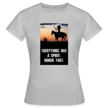 Native America Wisdom - Women's T-Shirt - heather grey - Front - AI Model Female 172 dark (172cm)