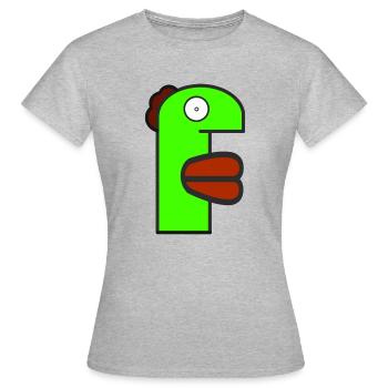 Streetart - Lèvres épaisses - T-shirt Femme - gris chiné - Devant - AI Model Female 172 dark (172cm)