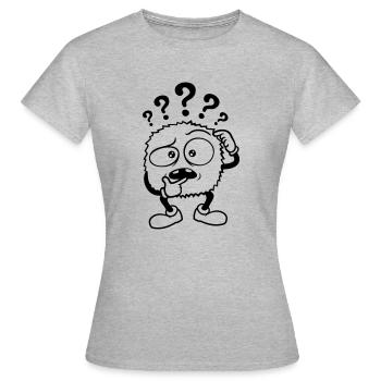 Point d’interrogation douteux monstre sceptique - T-shirt Femme - gris chiné - Devant - AI Model Female 172 dark (172cm)