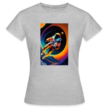 Floating astronaut - Women's T-Shirt - heather grey - Front - AI Model Female 172 dark (172cm)