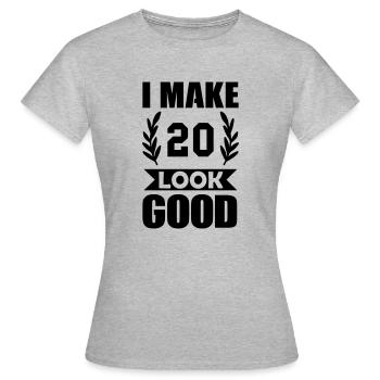 look good 20 - Women's T-Shirt - heather grey - Front - AI Model Female 172 dark (172cm)