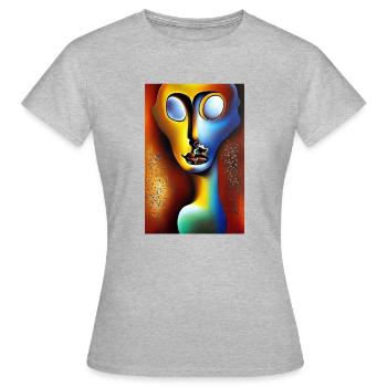Dalli Dalli - Frauen T-Shirt - Grau meliert - Vorne - AI Model Female 172 dark (172cm)