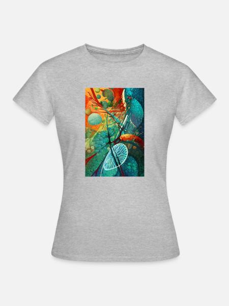 BioTech Fusion: Future Bound - Frauen T-Shirt - Grau meliert