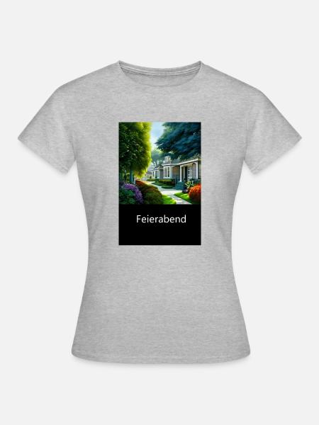 Endlich Feierabend - Frauen T-Shirt - Grau meliert