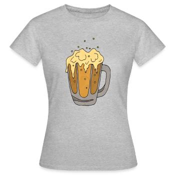Becher - Frauen T-Shirt - Grau meliert - Vorne - AI Model Female 172 dark (172cm)