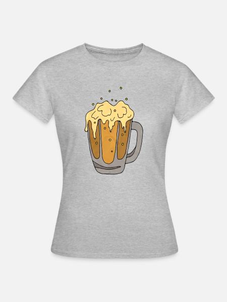 Becher - Frauen T-Shirt - Grau meliert