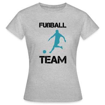Équipe de football - T-shirt Femme - gris chiné - Devant - AI Model Female 172 dark (172cm)
