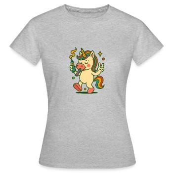 9 - T-shirt Femme - gris chiné - Devant - AI Model Female 172 dark (172cm)