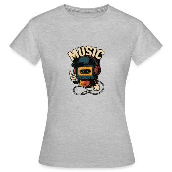 Musique - T-shirt Femme - gris chiné - Devant - AI Model Female 172 dark (172cm)